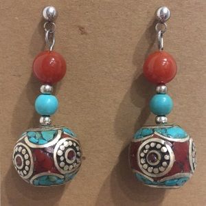 Handmade Earrings with African Beads
